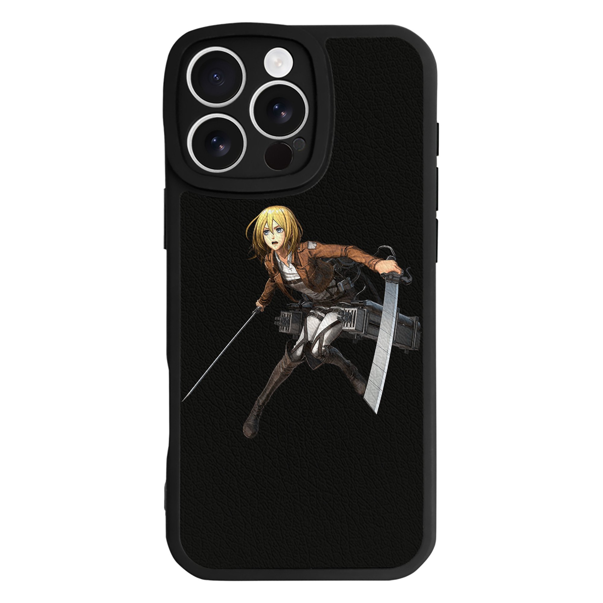 （画像用） 進撃の巨人 クリスタ·レンズ Attack on Titan Christa Lenz 【iPhone 16シリーズ対応】シリコンスマホケース（レザー調） 材質：シリコン